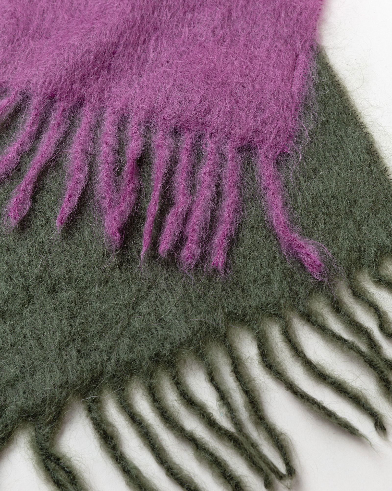 Mohair Gradient Fringed Scarf