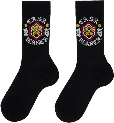 Ponožky Casablanca Emblem Socks Čierna | A-AW25-ACC-010-05, 1