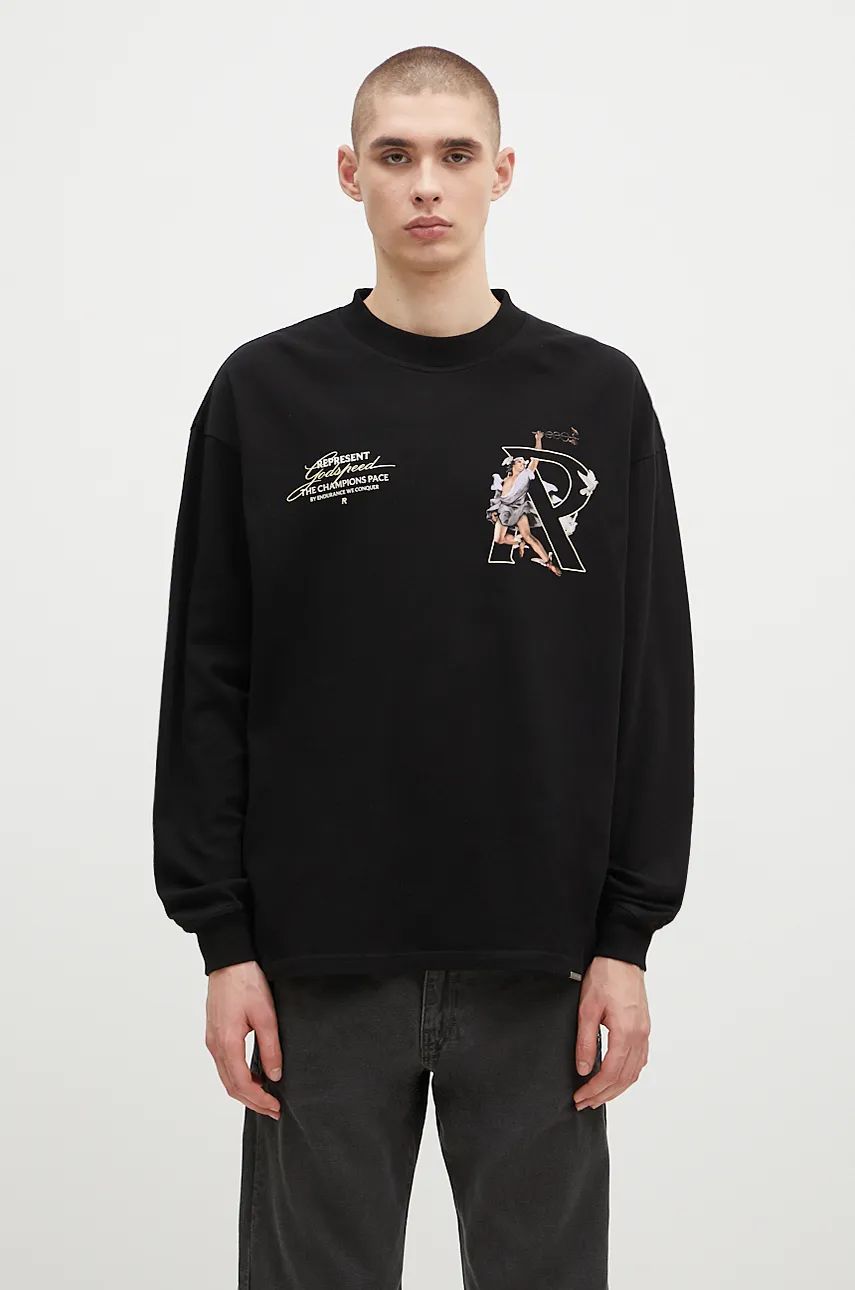 Tričko Represent Clo Hermes Longsleeve Graphic T-Shirt Čierna | MLM4232.001, 0