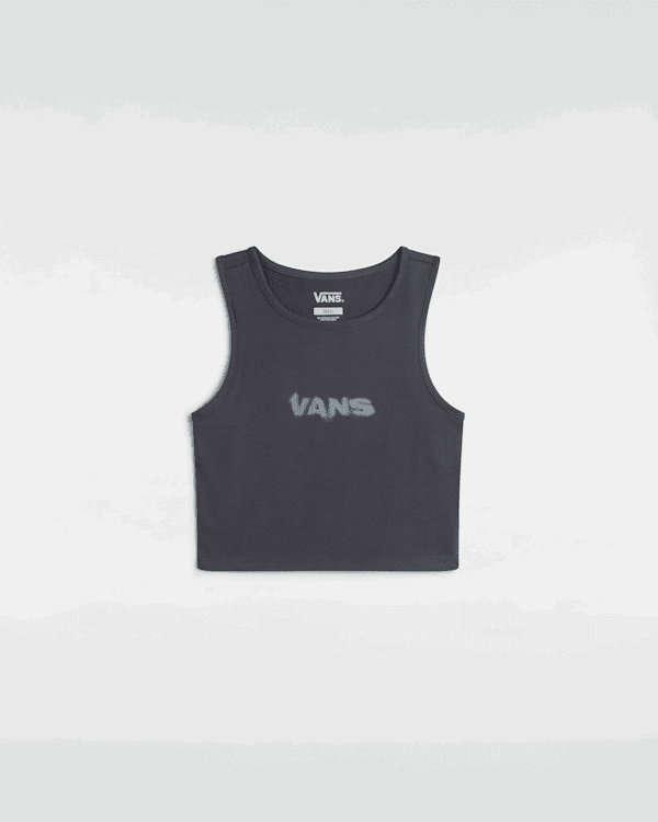 Tielko Vans Blur Fitted Crop Tank Top Čierna | VN000MBX1O7, 0