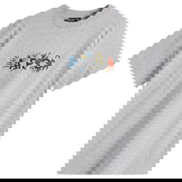 Tričko A.P.C. Men's Auguste Nature Logo T-Shirt, Size Small Šedá | COBQX-M26497-PLA, 0