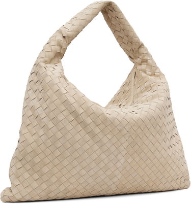 Taška cez rameno Bottega Veneta Large Hop Bag Béžová | 763970 V1QE3, 4