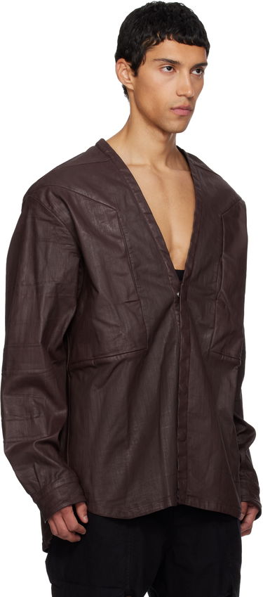 Košeľa Rick Owens DRKSHDW Concordians LS Larry Jumbo Fogpocket Denim Shirt Hnedá | DU02E7298 SDSW, 1