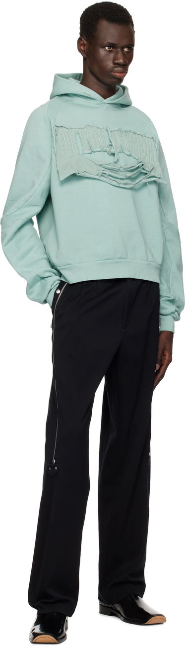 Mikina Ottolinger Ottolinger Distressed Multiline Hoodie Zelené | 115-102715-01, 3