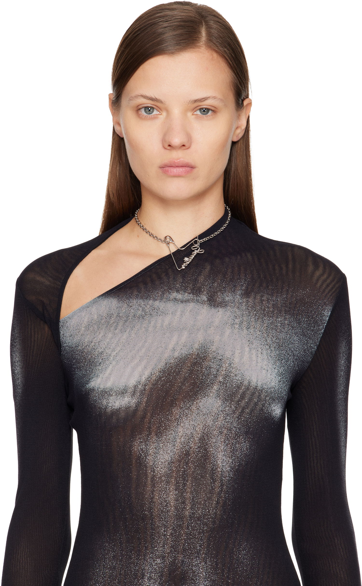 Náhrdelník Jean Paul Gaultier Jean Paul Gaultier Heart Safety Pin Necklace Metalická | 25/04-W-JW039-X053-91, 1