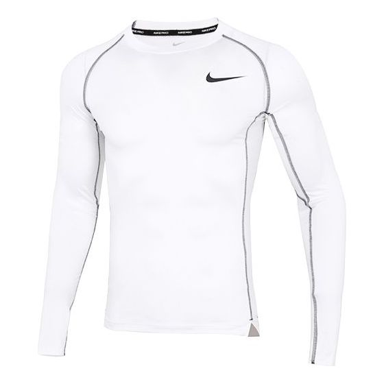 Tričko Nike Pro Dri-FIT Round Neck Long Sleeve Shirt Biela | DD1991-100, 0