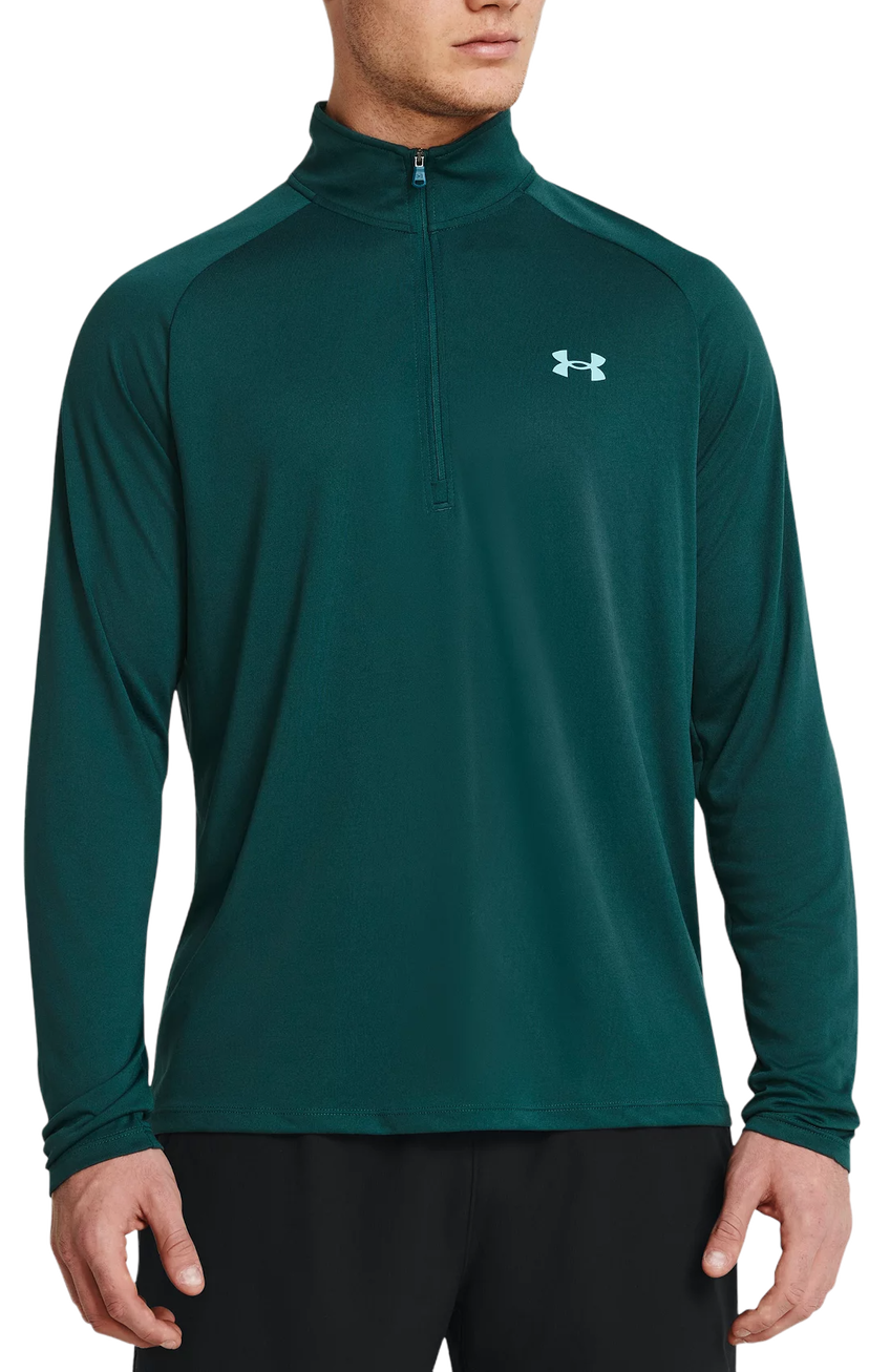 Tričko Under Armour UA Tech 2.0 1/2 Zip Zelené | 1328495-449