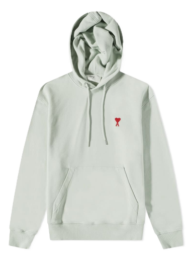 Mikina AMI Small A Heart Popover Hoodie Tyrkysová | USW200-730-302