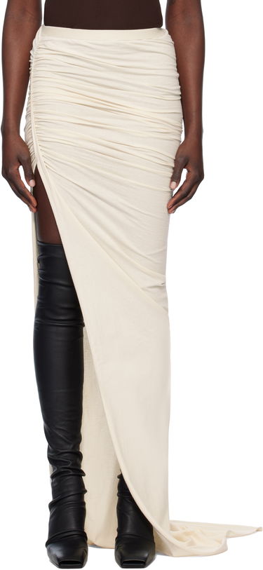 Sukňa Rick Owens Rick Owens Hollywood Edfu Draped Maxi Skirt Béžová | RP01E7366 JNC, 0