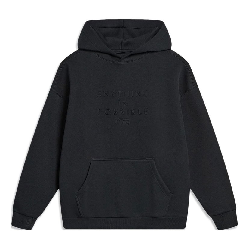 Mikina Li-Ning Anything Is Possible Graphic Print Hoodie Čierna | AWDT757-3