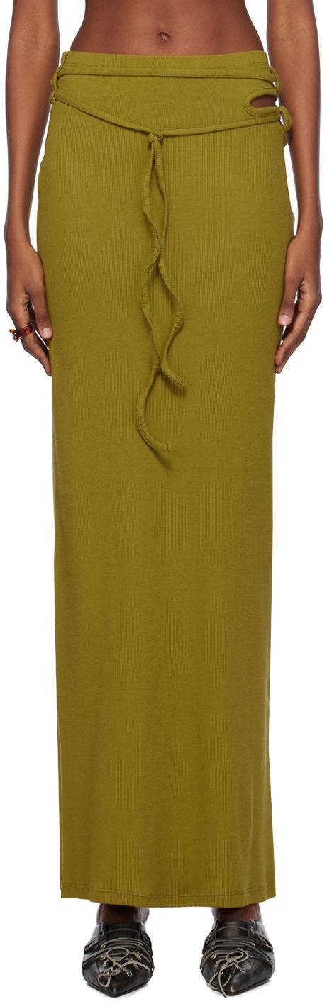 Sukňa Ottolinger Ottolinger Rib Maxi Skirt Zelené | 408002, 0