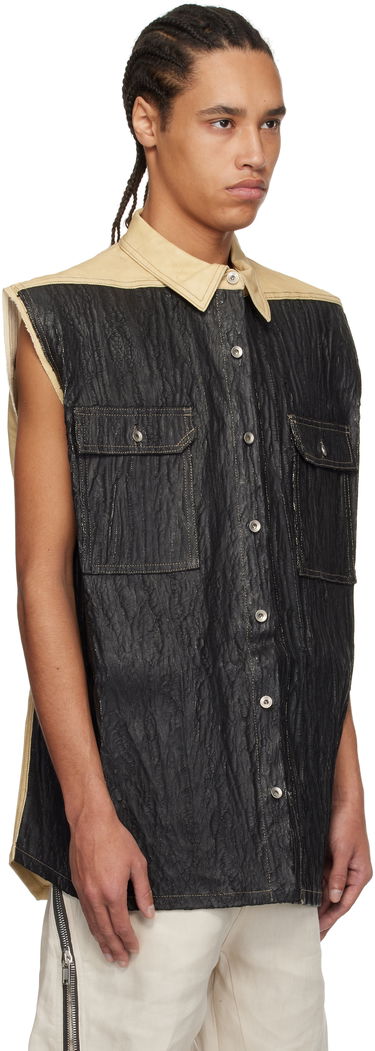 Vesta Rick Owens Rick Owens DRKSHDW Hollywood Tommy Jumbo Denim Vest Čierna | DU01E3764 DCFCR, 1