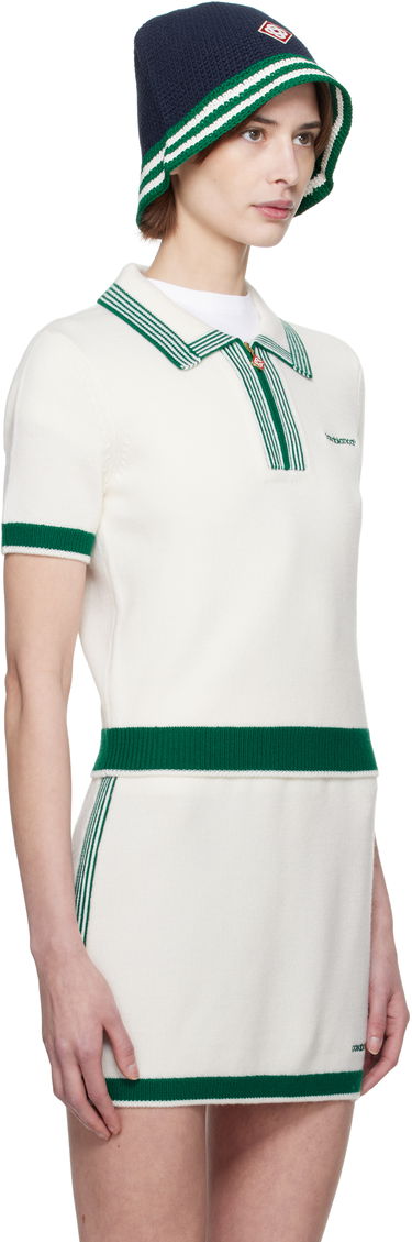 Sukňa Casablanca Casablanca Knit Tennis Polo Biela | WPS25-KW-856-01, 1
