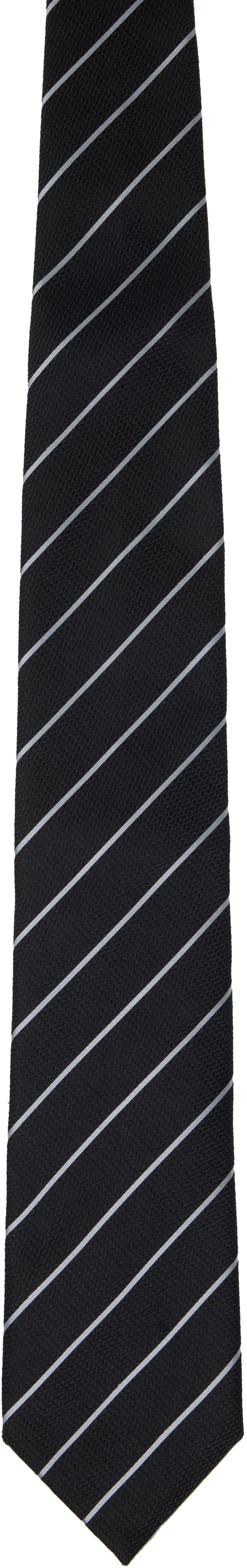 Opasok Tom Ford Tom Ford Striped Tie Čierna | STE001-S0082, 0