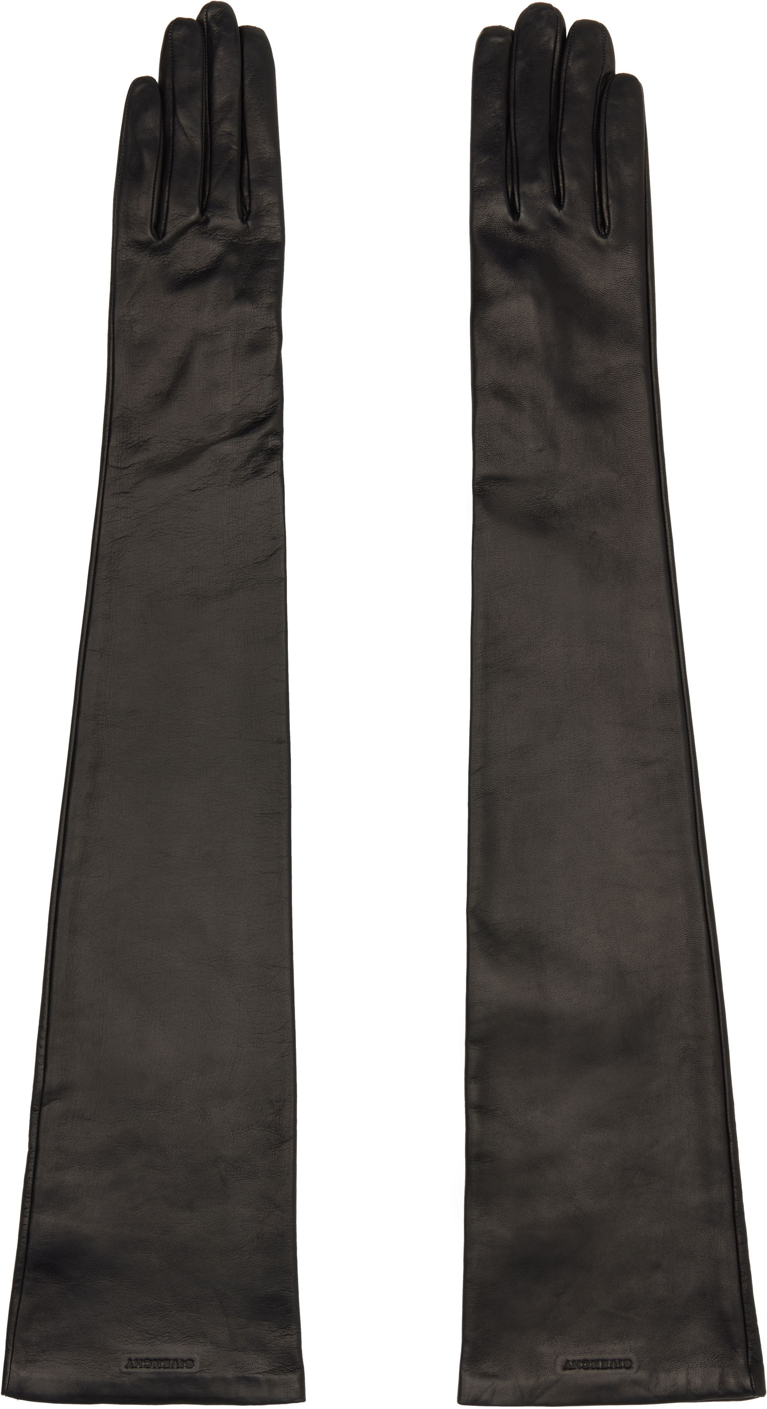 Rukavice Givenchy Long Leather Gloves Čierna | BGZ04KG054001, 0