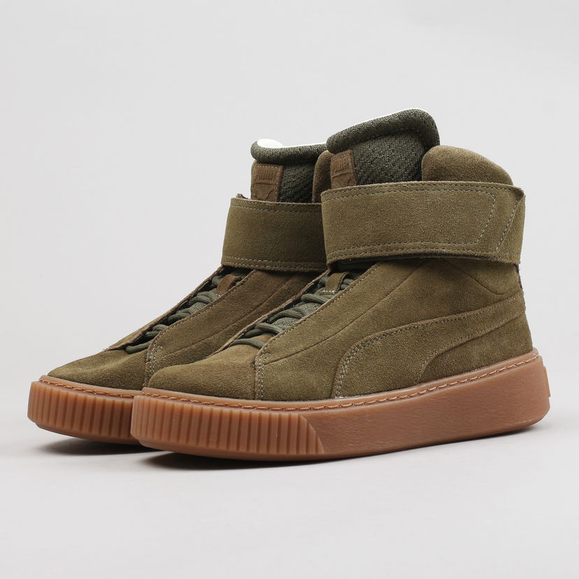 Tenisky a topánky Puma Platform Mid Wn's olive night - olive night Zelené | 364588 01