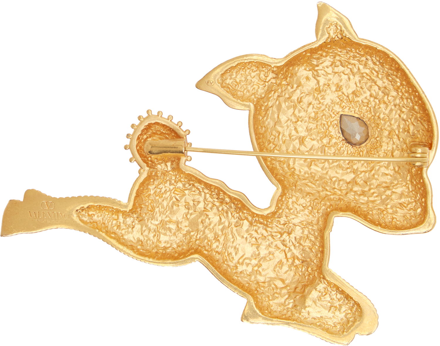 Spona Valentino Valentino Leaping Fawn Brooch Metalická | 6Y0J0T63TFZCQG, 1