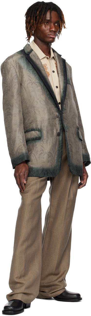 Bunda Dries Van Noten Dries Van Noten Sateen Blazer Zelené | 251-020411-1199, 3