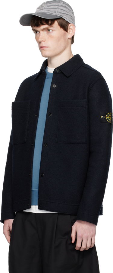 Bunda Stone Island Stone Island Wool Overshirt Navy | K2S15 5100058 S0IN1, 3