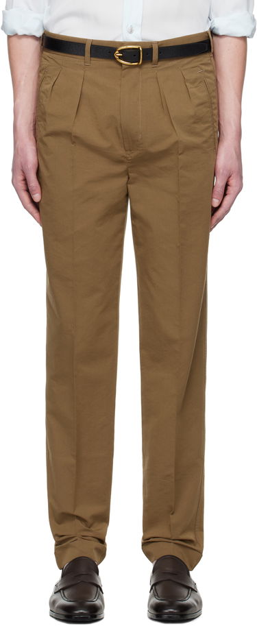 Nohavice Tom Ford Tom Ford Double Pleat Trousers Hnedá | SHP006-FMC207S25, 0