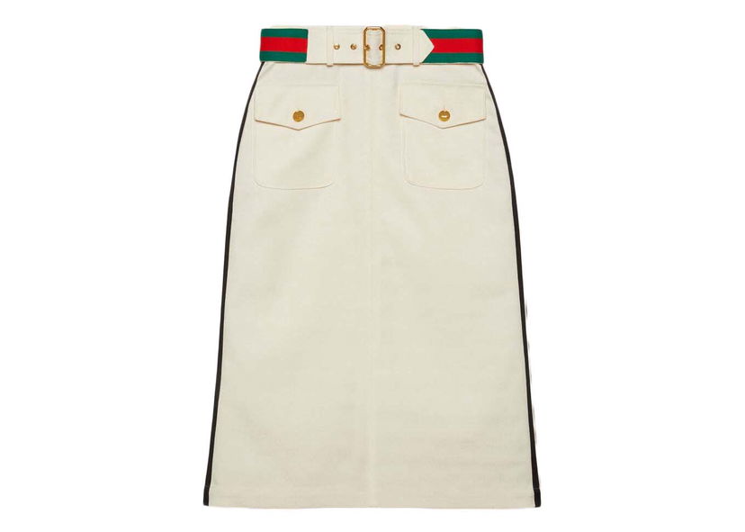Sukňa Gucci adidas x Jacquard Skirt White/Beige Béžová | 702988 ZAI22 9133