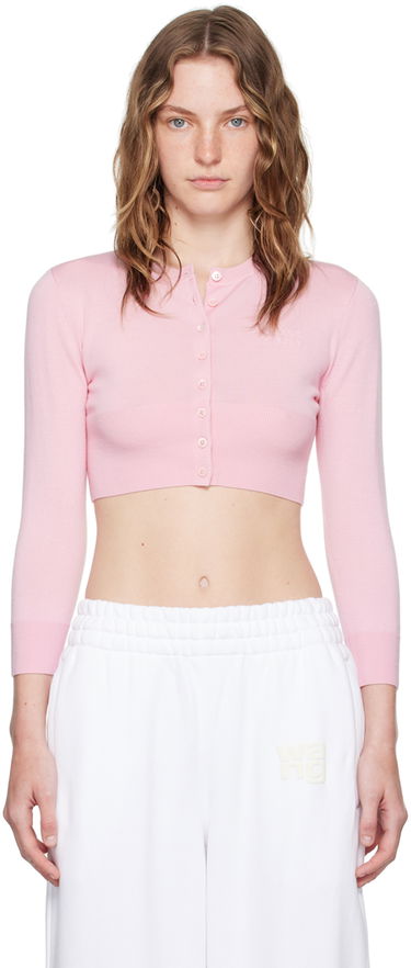 Sveter Alexander Wang Cropped Cardigan Ružová | 4KC3243019, 0