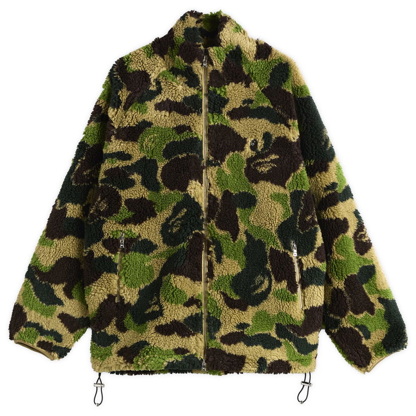 Bunda BAPE ABC Camo One Point Boa Fleece Jacket Rôznofarebný | 001LJL801320M-GRN