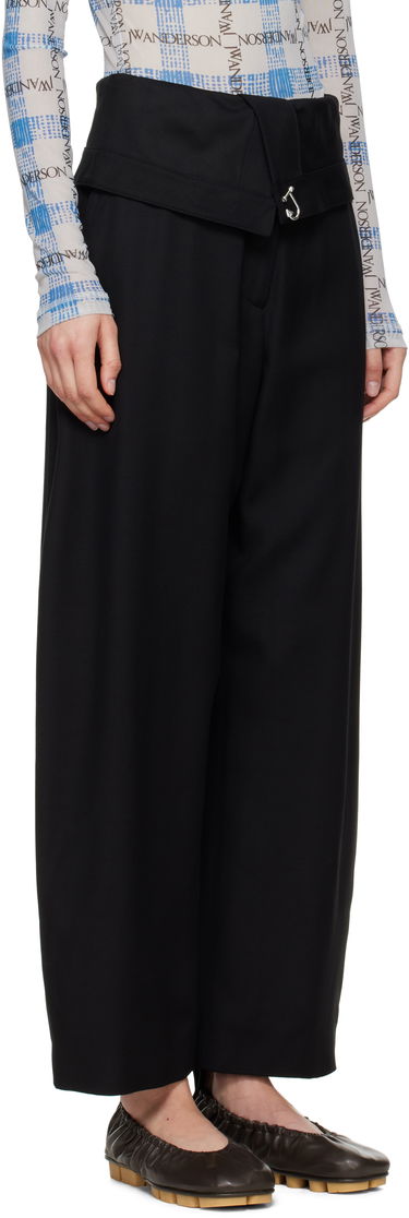 Nohavice JW Anderson JW Anderson Fold-Over Trousers Čierna | TR0394-PG1684, 1