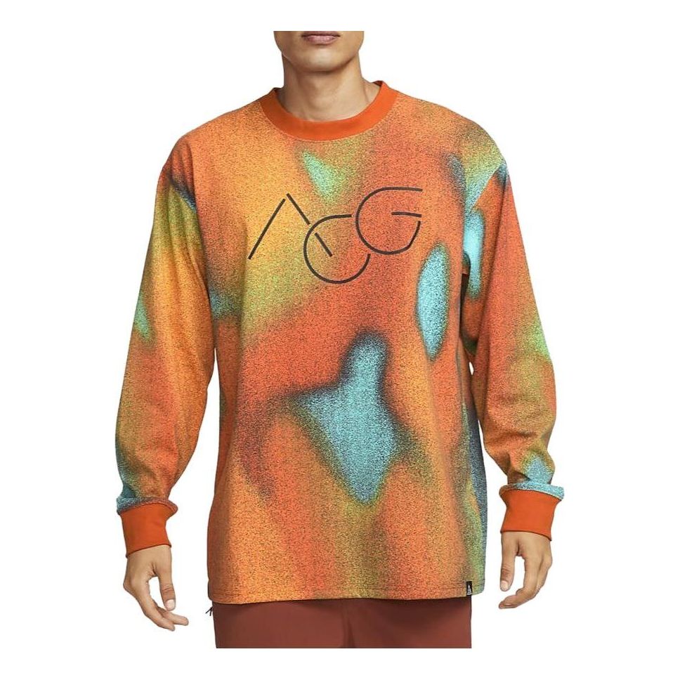 Sveter Nike ACG ACG Allover Print Long Sleeve Oranžová | DV9664-719, 0