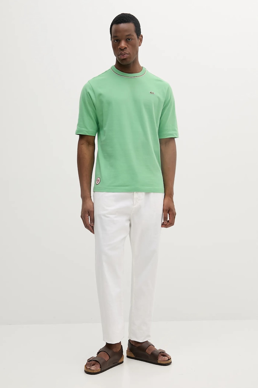 Tričko Lacoste Lacoste Men's Roland Garros Club Graphic T-Shirt Zelené | TH8757, 1