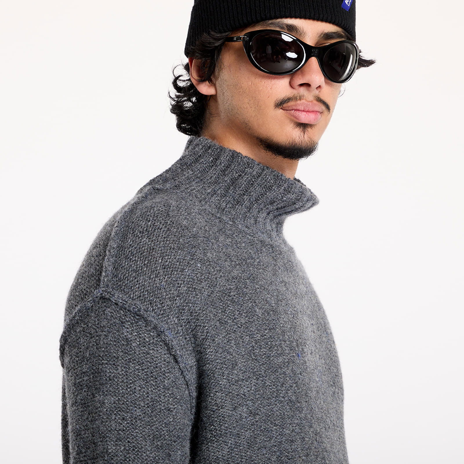 Saturate Knit High Neck Grey Slate