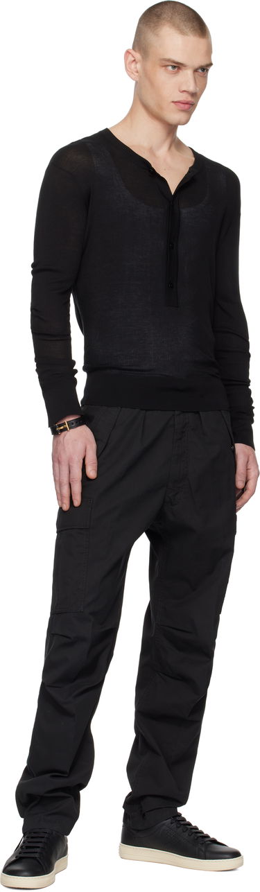 Náramok Tom Ford Tom Ford T Leather Bracelet Čierna | JM002-LCL008G, 3