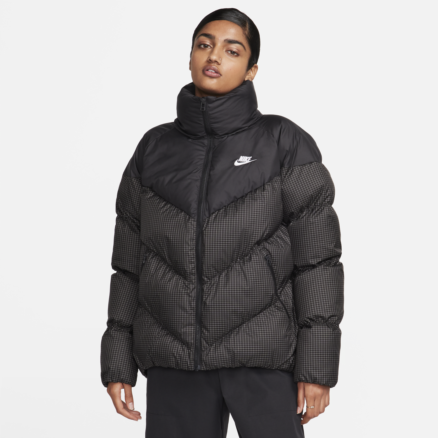 Prešívaná bunda Nike Therma-FIT Sportswear Windpuffer Čierna | FB8788-010, 0