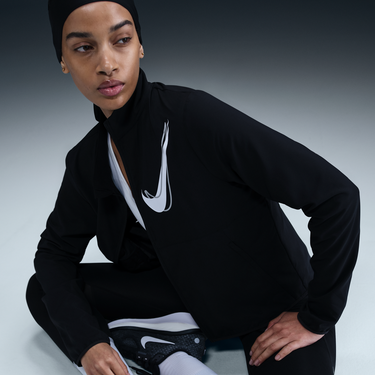 Vetrovka Nike Swoosh Dri-FIT Running Jacket Čierna | HJ2228-010, 4