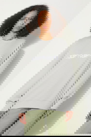 Mikina Carhartt WIP Sweatshirt with embroidered logo Šedá | I033647.2AXXX, 0