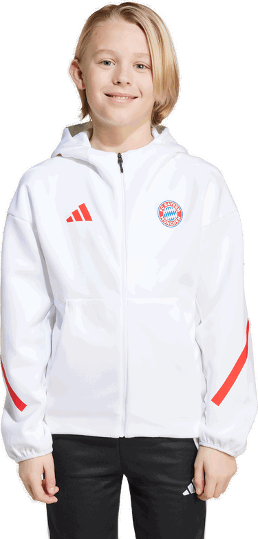 Mikina adidas Originals FC Bayern Munich Z.N.E. Anthem Full-Zip Hoodie Biela | jm9437, 4