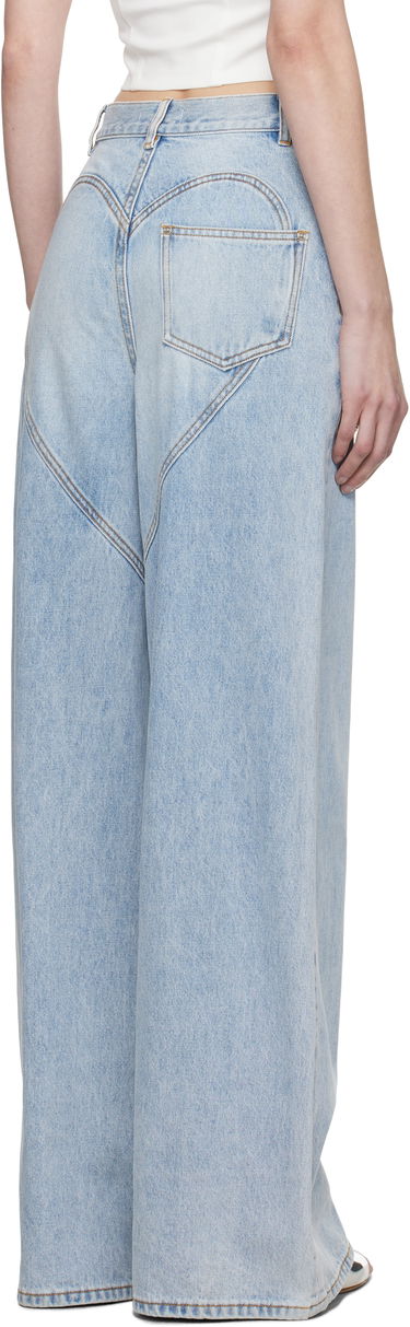 Džínsy Area AREA Wide Leg Crystal Slit Jeans Modrá | 0000P02213, 2