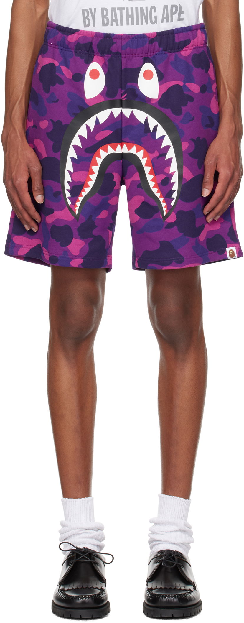 Šortky BAPE Camo Shark Sweat Shorts Fialová | 001SPK301002M