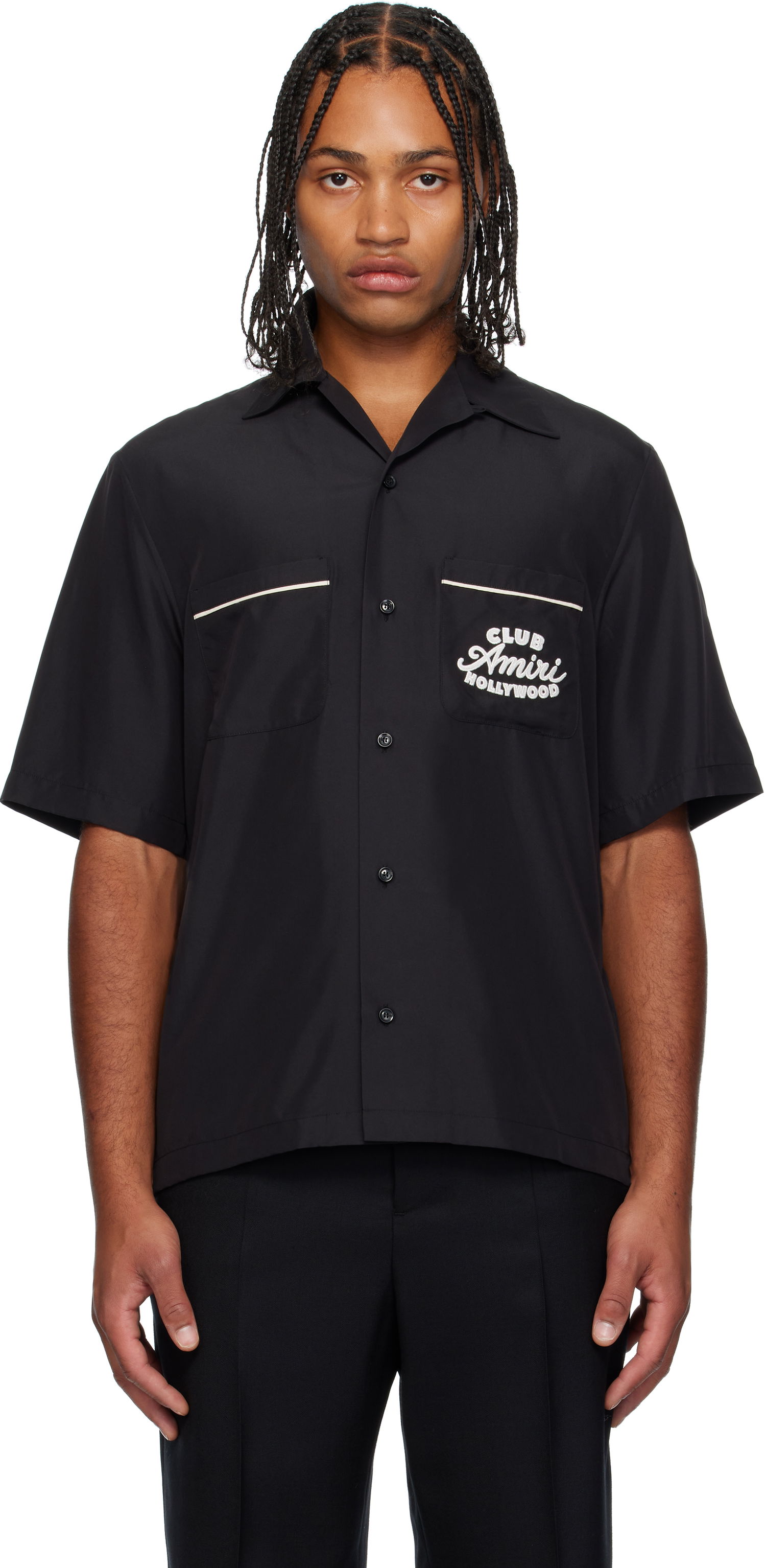 Košeľa AMIRI Amiri 'Club Amiri' Camp Shirt Čierna | AMSTCA1194, 0