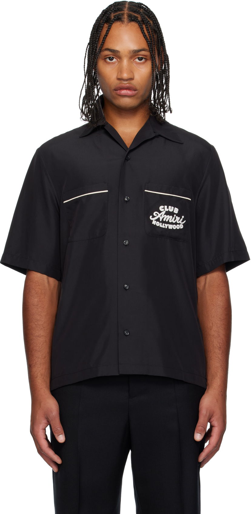Košeľa AMIRI Amiri 'Club Amiri' Camp Shirt Čierna | AMSTCA1194