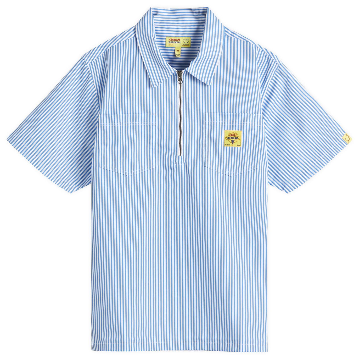 Košeľa BBC IceCream ICECREAM Quarter Zip Work Shirt Modrá | ICW25108-BLU, 1