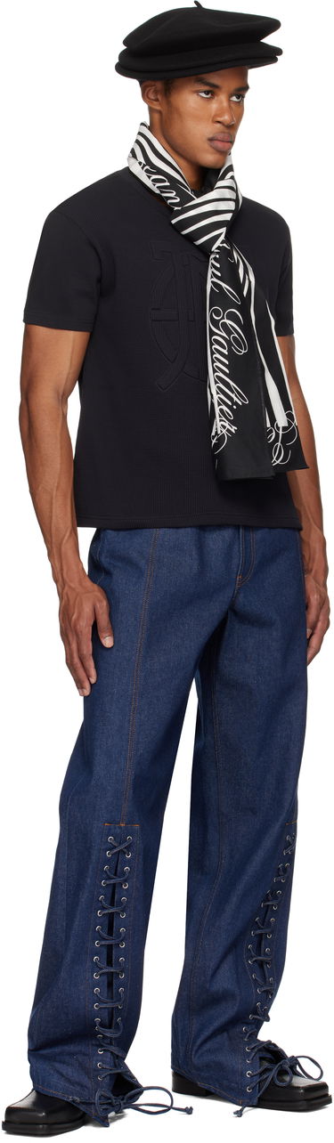 Šál Jean Paul Gaultier Jean Paul Gaultier Body Morphing Pareo Scarf Čierna | 25/33-U-JU155-C573-0100, 1