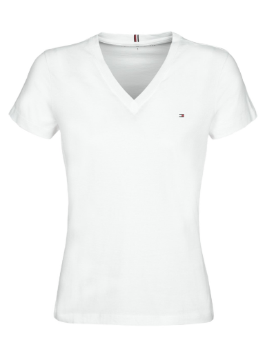 Tričko Tommy Hilfiger HERITAGE V-NECK TEE Biela | WW0WW24969-100-NOS