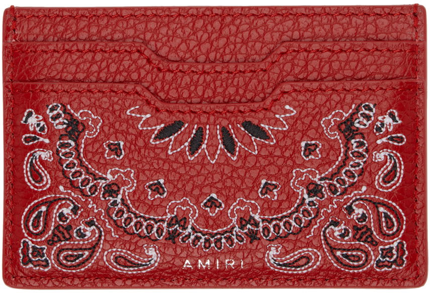 Peňaženka AMIRI Red Bandana Card Holder Červená | AMACCO1007, 0