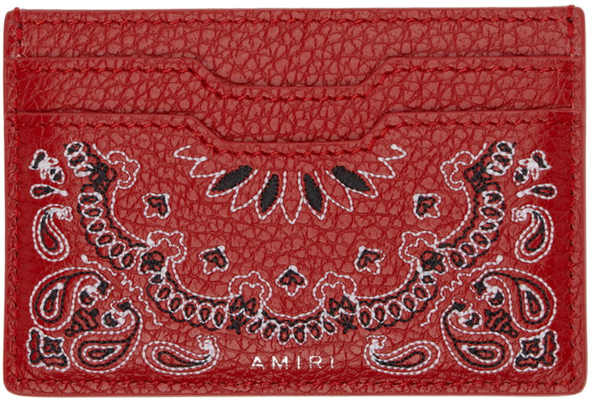 Peňaženka AMIRI Red Bandana Card Holder Červená | AMACCO1007