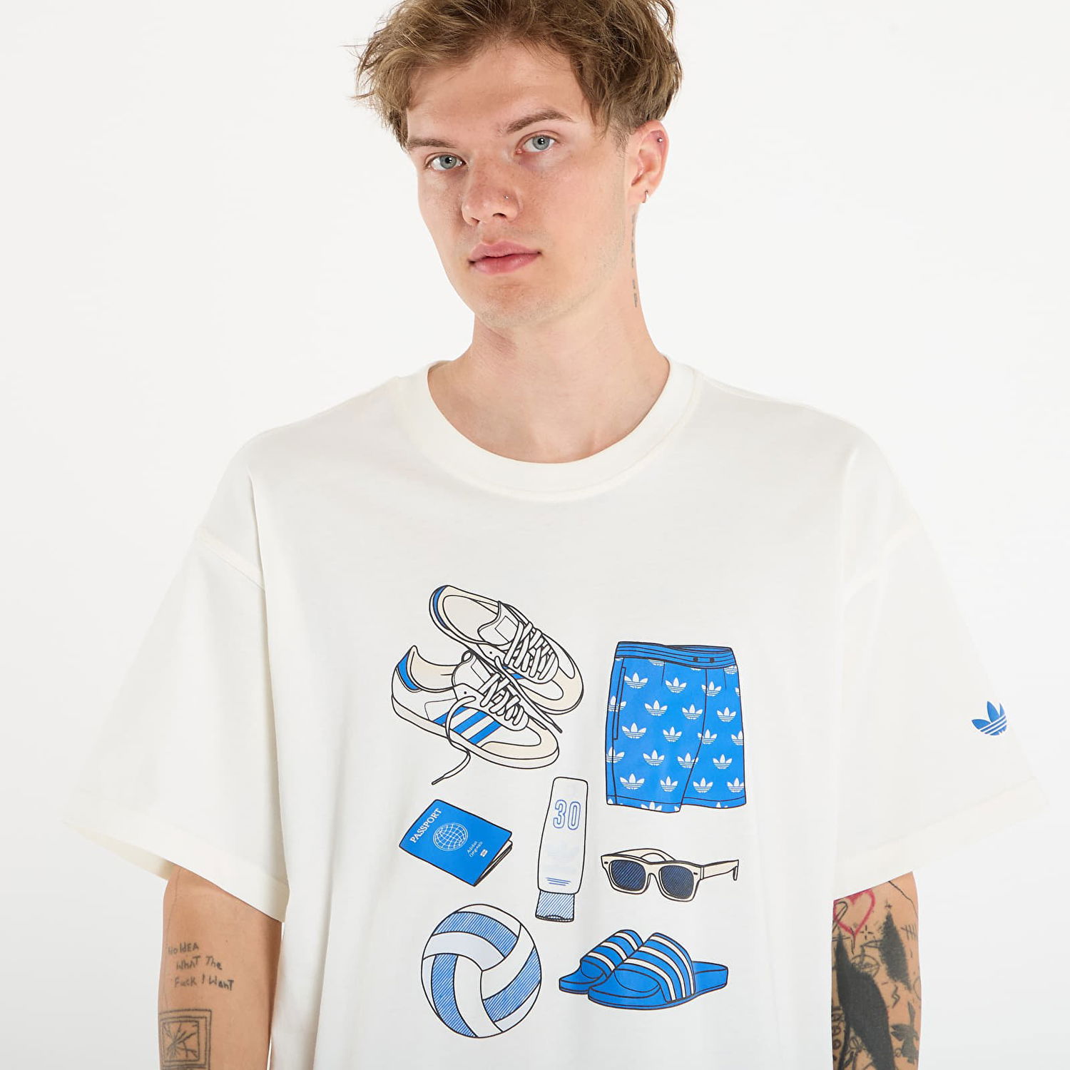 Tričko adidas Originals T-shirt adidas Stuff Tee Off White Biela | KQ6345, 1