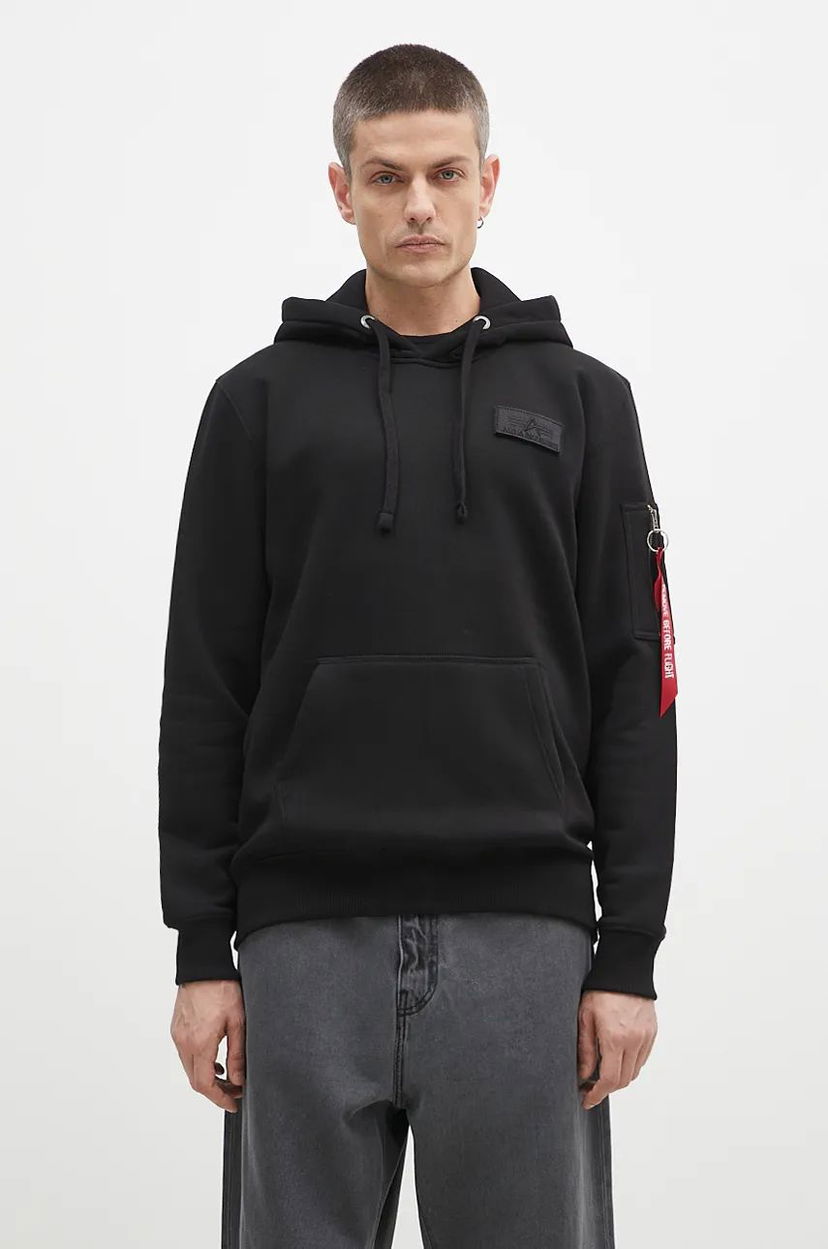 Mikina Alpha Industries Hoodie With Print Čierna | 178314.95