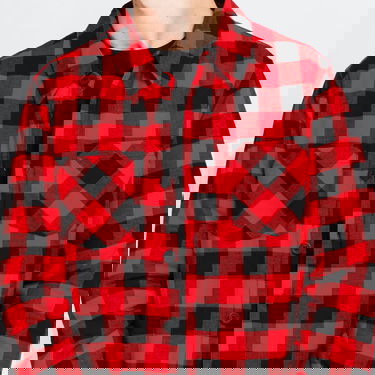 Bunda Urban Classics Padded Check Flannel Shirt Červená | TB3958 red, 2