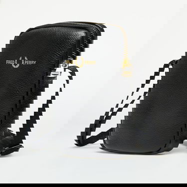 Taška cez rameno Fred Perry Leather Side Bag Čierna | L8289 102, 3
