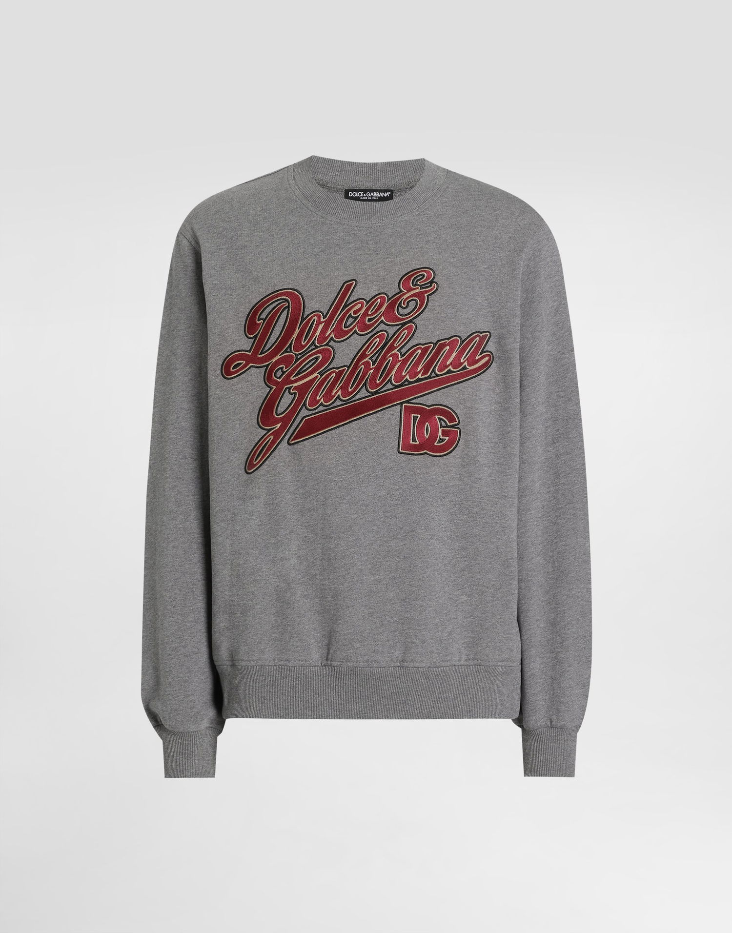 Mikina Dolce & Gabbana Dolce & Gabbana Embroidered Cotton Sweatshirt Šedá | G9ABJZG7PFVS8291, 0